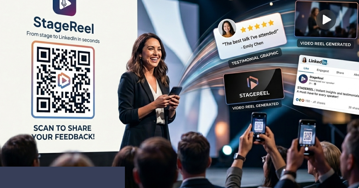 StageReel — From stage to LinkedIn in seconds